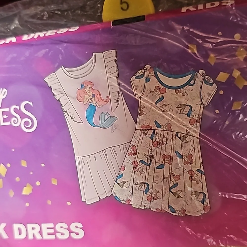 Disney Princess kids' 2 pack dress nwt
